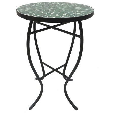 CAMA Mosaic Art Collection Leave Green Accent Table CA2831250
